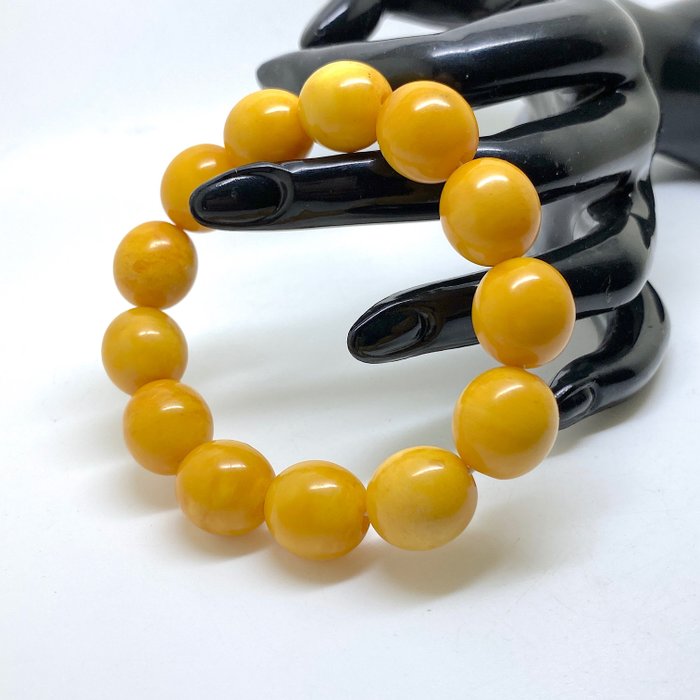 Bracelet poignet perles mala - Ambre - Baltic amber / Succinite