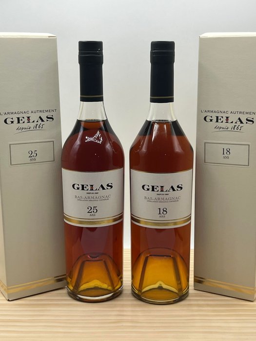 Gélas - Bas-Armagnac 18 years & 25 years - 70cl - 2 bouteilles