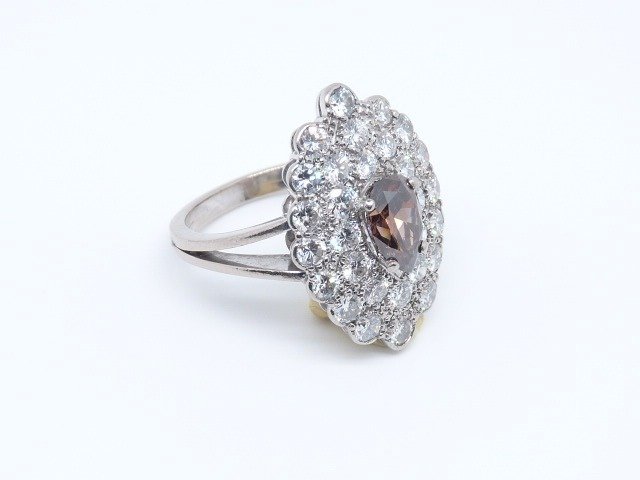 Image 3 of 18 kt. White gold - Ring - 3.20 ct Diamond - Diamonds