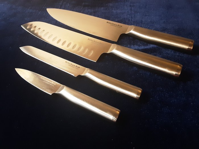 KITCHENAID - 4 Professional Chef's Knives in Japanese Steel - Vegetable  Knife - Santoku Knife - Chef (4) - Polished Steel - Catawiki