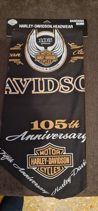 Preview of the first image of Accessory - Harley Davidson Bandana 105 th anniversary rare nos new - Harley Davidson - After 2000.