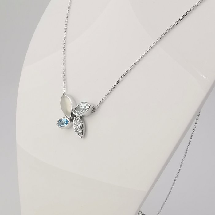 Image 2 of 18 kt. White gold - Necklace Mixed
