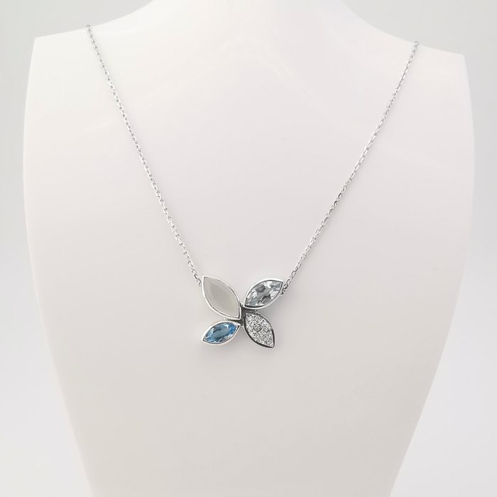Preview of the first image of 18 kt. White gold - Necklace Mixed.