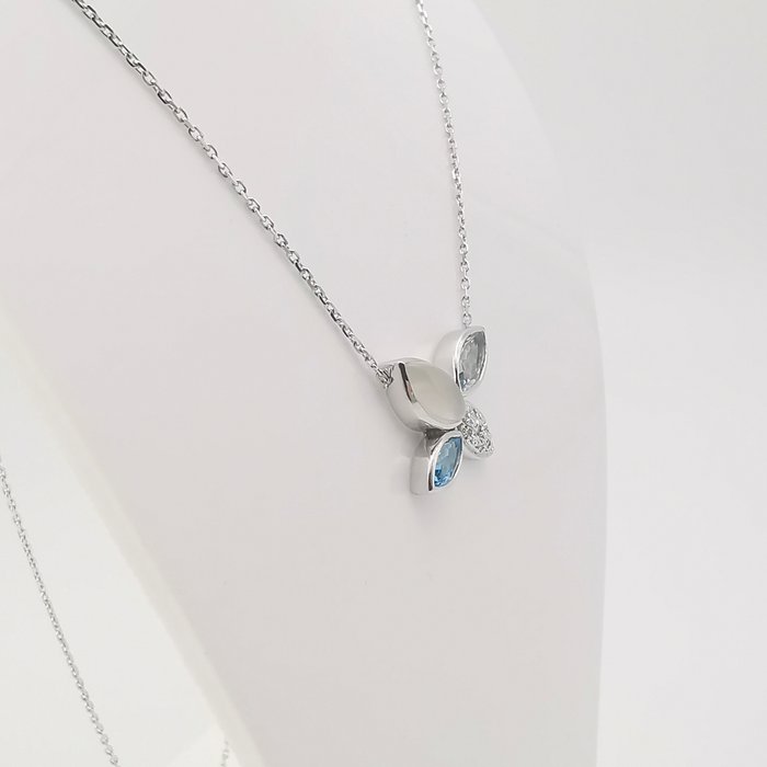 Image 3 of 18 kt. White gold - Necklace Mixed