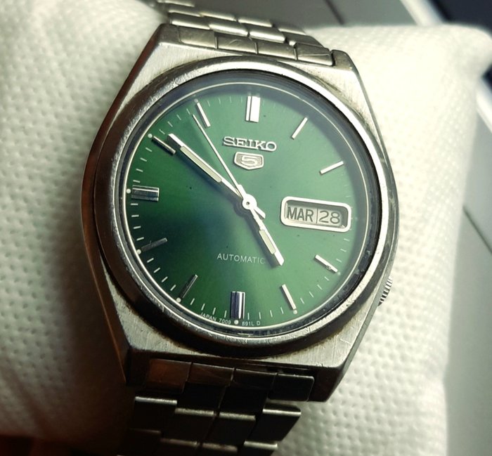Seiko - 5-Green automatic - 7009-8761 - Men - 1980-1989 - Catawiki