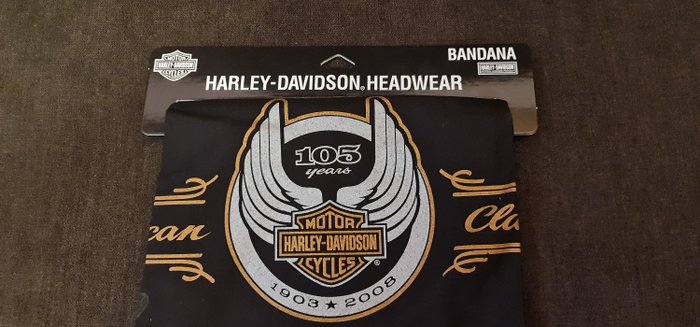 Image 3 of Accessory - Harley Davidson Bandana 105 th anniversary rare nos new - Harley Davidson - After 2000