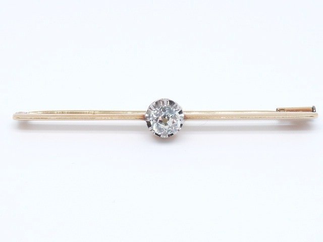 Preview of the first image of 18 kt. Yellow gold - Brooch - 0.80 ct Diamond.