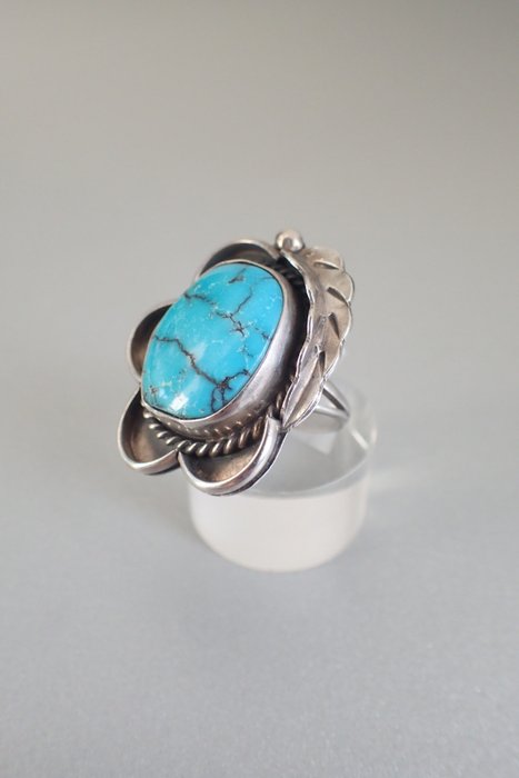 Image 3 of Art Deco Native ring with Turqoise - Ring (1)