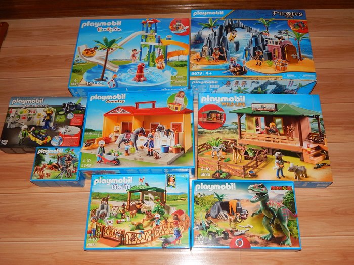 Preview of the first image of Playmobil - set 8x Playmobil Sets: Playmobilsammlung, Piraten, Country, Ritter, NEU/OVP/UNGEÖFFNET.