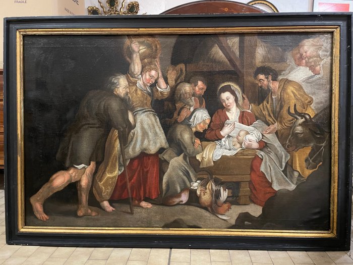 Image 2 of Scuola Fiamminga (XVIII) - Adorazione del bambino