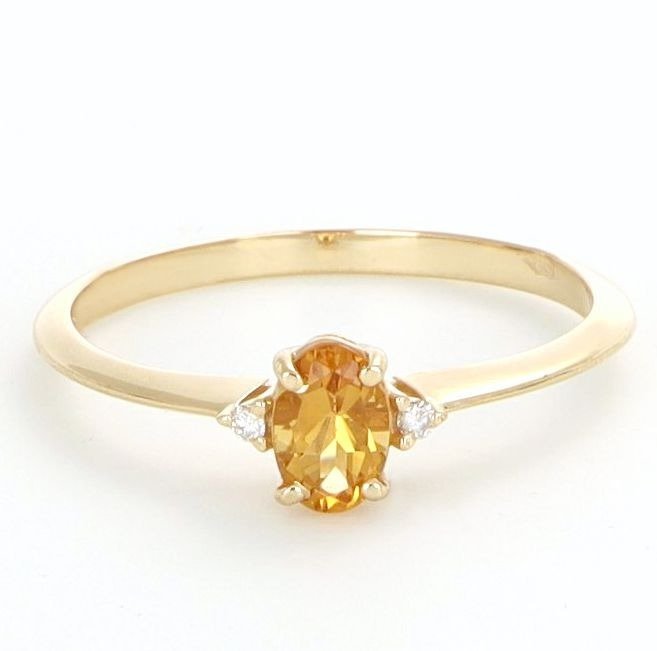 Ohne Mindestpreis - Ring - 18 kt Gelbgold Diamant 