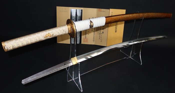 Vera spada da samurai giapponese - gambo giapponese - SUKESADA - Giappone -  1591 - Catawiki