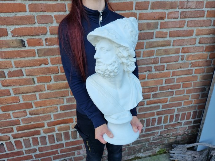 Beeld, AJAX No Reserve! - XL Zeus Buste Statue - 54 cm - gips