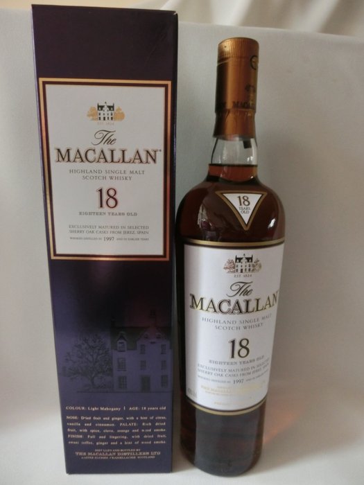 Macallan 1997 18 years old Sherry Oak Cask - Original bottling - 700 ml
