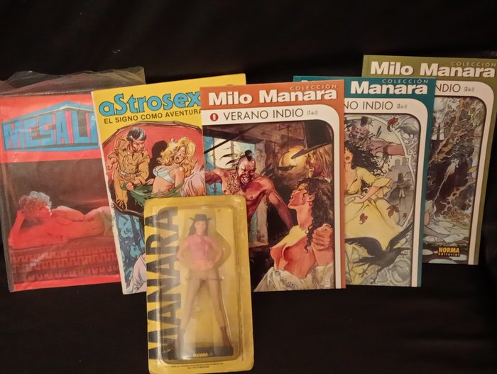 Milo Manara - Verano Indio de Milo Manara nun 1,2,3,Messalina,Astrosex - Brossura - Prima edizione (1999)