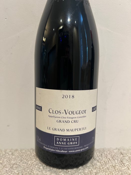 2018 Clos de Vougeot Grand Cru "Le Grand Maupertui" - Domaine Anne Gros - Borgogna - 1 Bottiglia (0,75 litri)