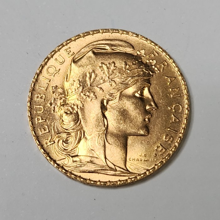 Frankreich. 20 Francs Napoleon Coq