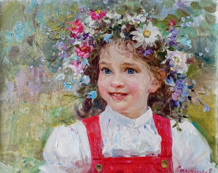Elena Salnikova (1970) - Portrait d'une jeune fille