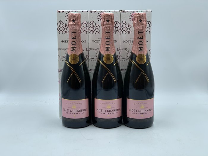 Moët & Chandon, Impérial "Limited Edition" - Champagne Rosé - 3 Bottles (0.75L)