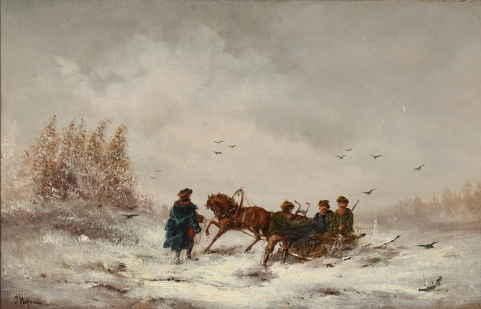 Joseph Wolfram (1789-1839) - The horse sled