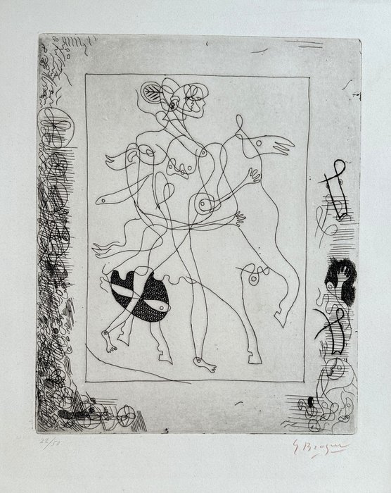 Georges Braque (1882-1963) - Théogonie Hésiode - Personnage au cheval
