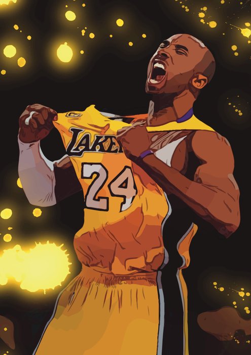 Los Angeles Lakers - NBA - KOBE BRYANT LOS ANGELES LAKERS  Limited Edition 5/5 w/COA (LAST COPY) - 2023 Artwork 