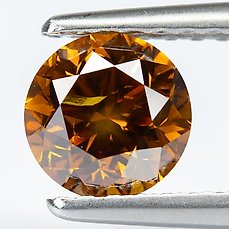 Diamant – 0.73 ct – Natural Fancy Deep Orangy Brown – P1 *NO RESERVE*