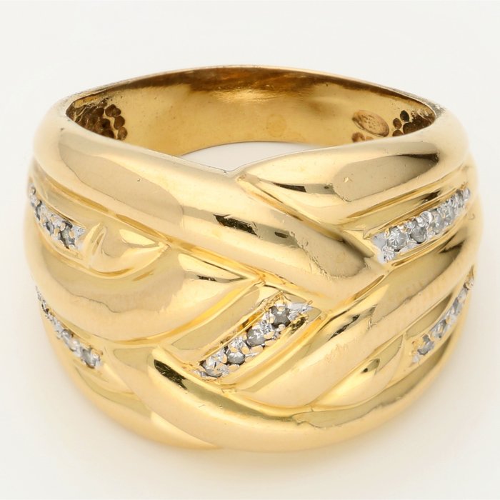 18 karaat Goud – Ring – 0.11 ct Diamant