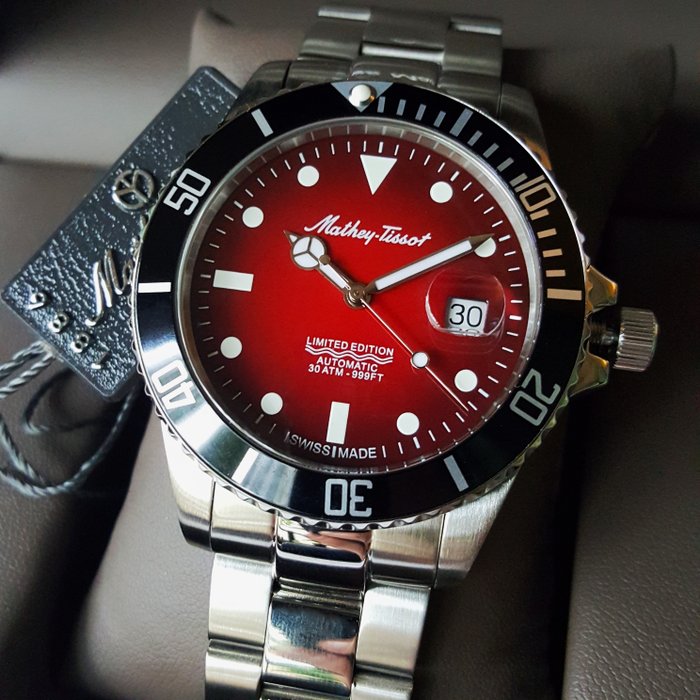 Mathey-Tissot - Swiss Automatic - Limited Edition - Red Sea Diver - Miehet - Uusi