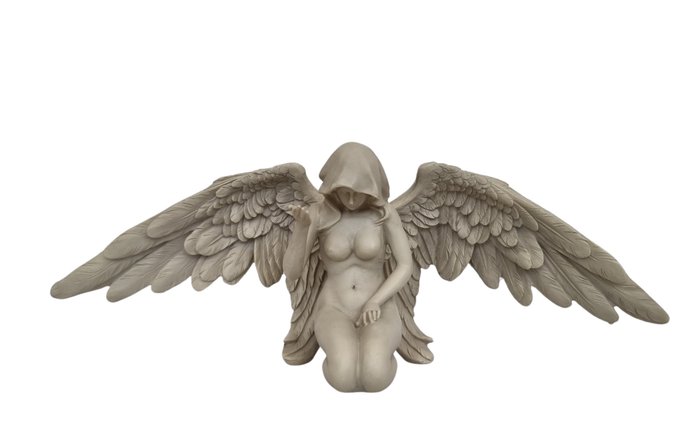 小塑像 - Gevallen engel - 37 cm - 樹脂