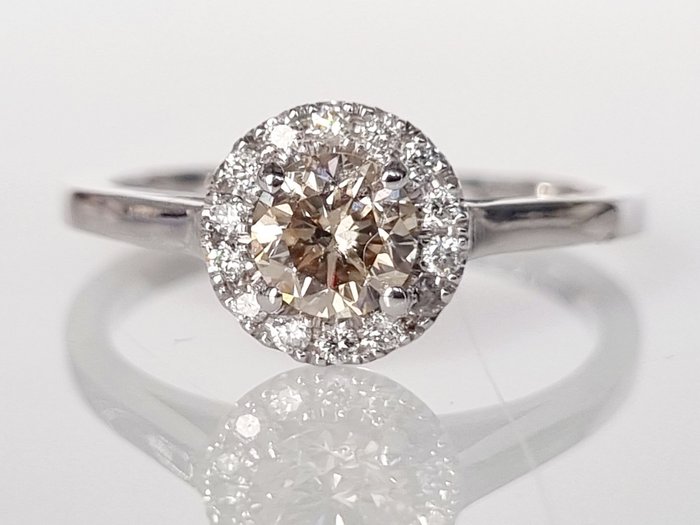 14 karat Hvidguld - Ring - 0.71 ct Diamant