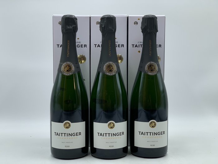 Taittinger, Brut Prestige - Champagne - 3 Flaskor (0,75L)