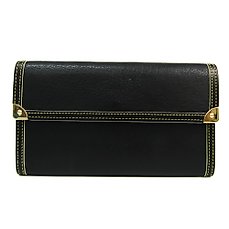 Louis Vuitton Suhali Porte Tresor International M91836 Women's Suhali  Leather Long Wallet (bi-fold) Noir