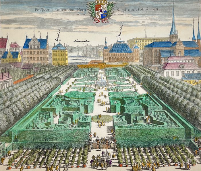 Matthäus Merian (1593-1650) & Erik Dahlbergh (1625-1703) - Kungstradgarden-Dahlberg - Stockholm - Sweden