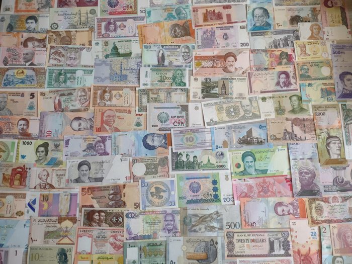 Świat. - 100 banknotes - various dates  (Bez ceny minimalnej
)