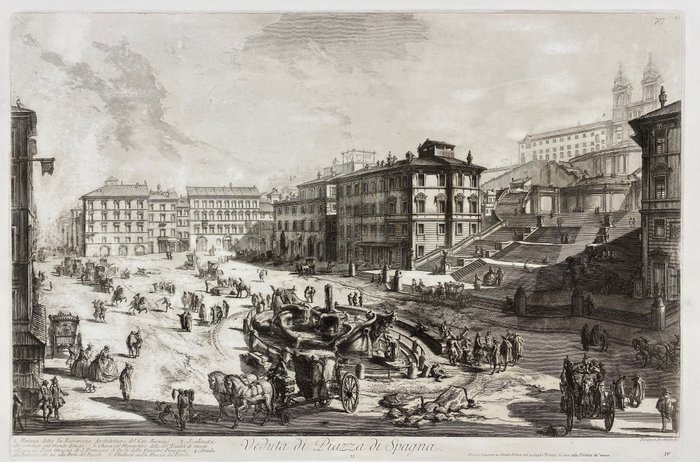 Giovanni Battista Piranesi (1720-1778) - Piazza di spagna