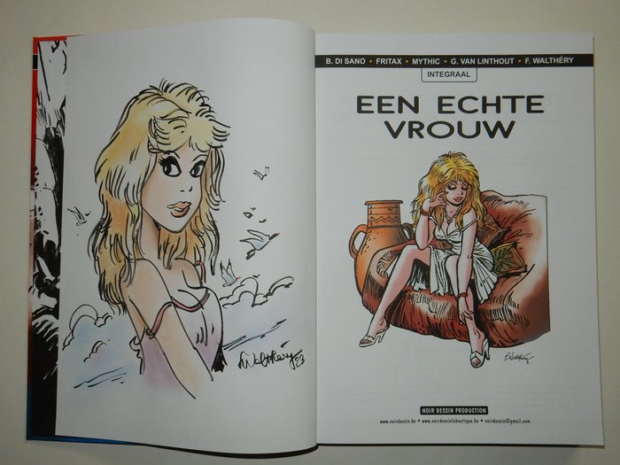 Walthéry + Di Sano - Een echte vrouw - Integraal - Met originele tekening en 2 ex-libris - E.A. 8/26 - 精装 - 第一版 - (2023)