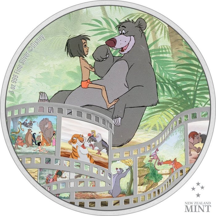 Niue. 10 Dollars 2022 Cinema Masterpieces - Das Dschungelbuch, 3 Oz (.999)
