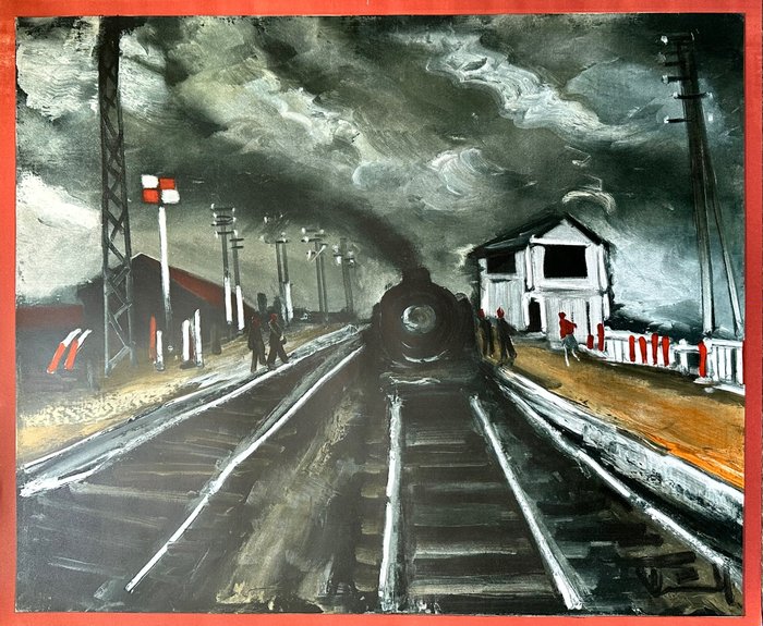 Maurice De Vlaminck (1876-1958) - Départ imminent du train