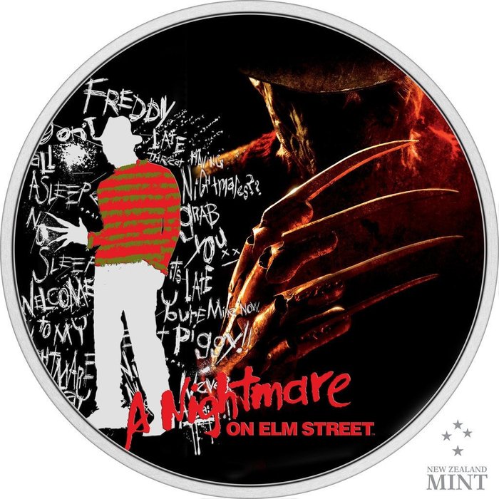 纽埃. 2 Dollars 2022 A Nightmare on Elm Street - Freddy Krueger, 1 Oz (.999)