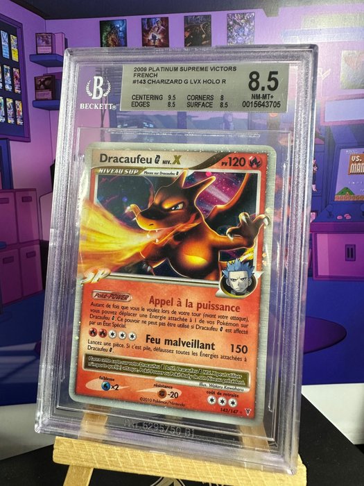 Charizard G Lv.X 143/147 Supreme Victors Holo Rare PSA 7 NM Pokemon Card