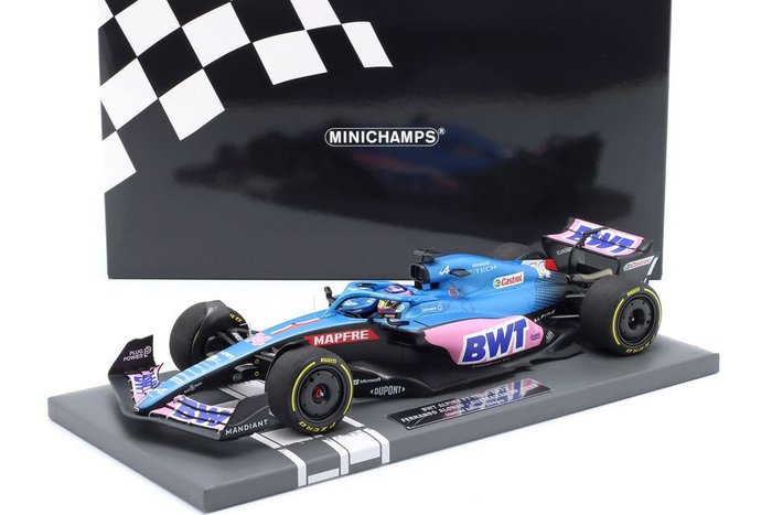 Minichamps 1:18 - 1 - Modelracerbil - BWT Alpine F1 Team A522 Fernando Alonso Australian GP 2022 - Limited Edition af 504 stk.