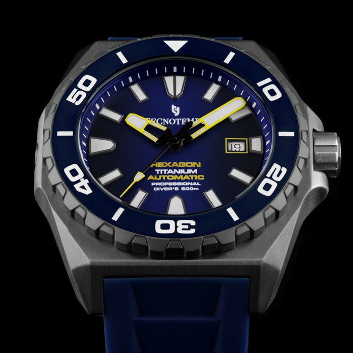 Tecnotempo® - Titanium Diver 500M "Hexagon" - Swiss Movt - Limited Edition - TT.500.TBL - Limited Edition - - 男士 - 2011至今
