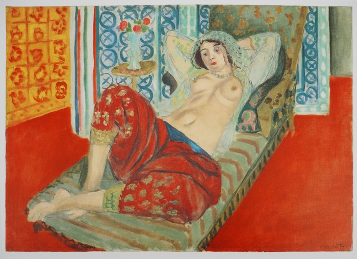Henri Matisse (1869-1954) - Odalisque en pantalon rouge