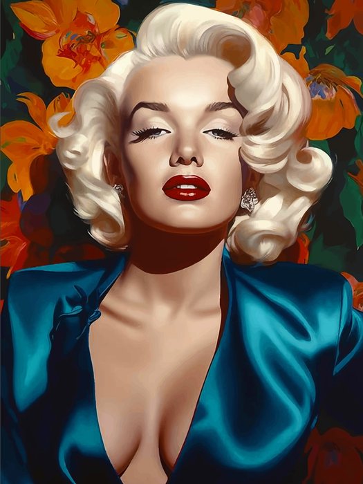 Alberto Ricardo (XXI) - Marilyn Monroe. Giclée XXL. 105 x 140 cm