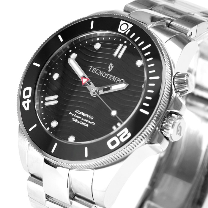 Tecnotempo® - Pro Diver Automatic 500M WR - "SEAWAVES" Limited Edition - TT.500A.SWRB - Heren - 2011-heden