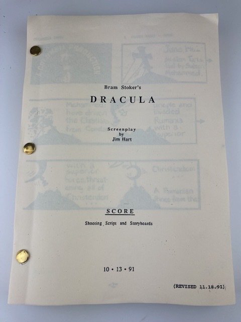 Bram Stoker's Dracula (1992) - Gary Oldman, Winona Ryder, Anthony Hopkins and Keanu Reeves - Shooting script and storyboards Draft date October 13th, 1991