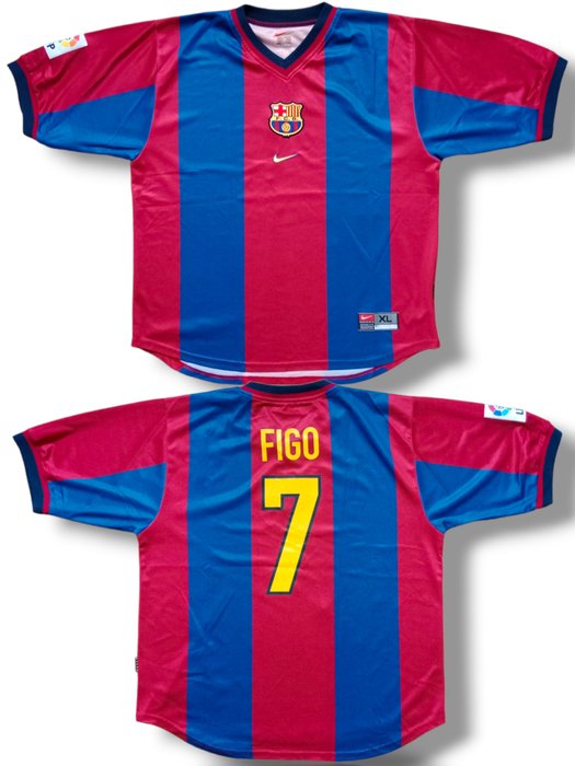 FC Barcelona - Campionato spagnolo di calcio - Luis Figo - 1998 - Maglietta/e