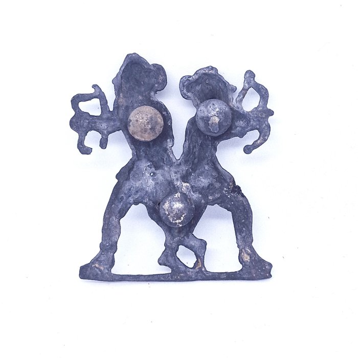 Bactrische – Scythische Zilver Zilveren jacht heren riem haak – (63×12×58 mm)