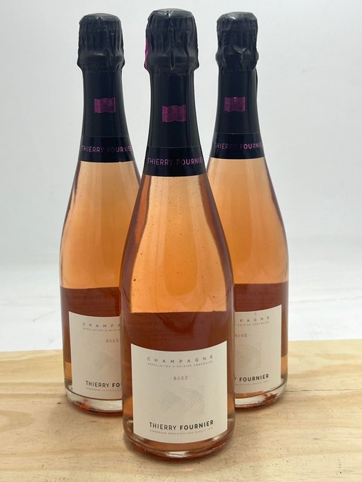 Thierry Fournier Rosé - Champagne - 3 Flasker  (0,75 l)